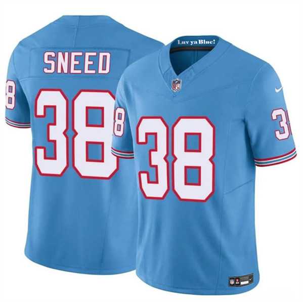 Men & Women & Youth Tennessee Titans #38 L%27Jarius Sneed Blue 2024 F.U.S.E. Throwback Vapor Limited Stitched Jersey